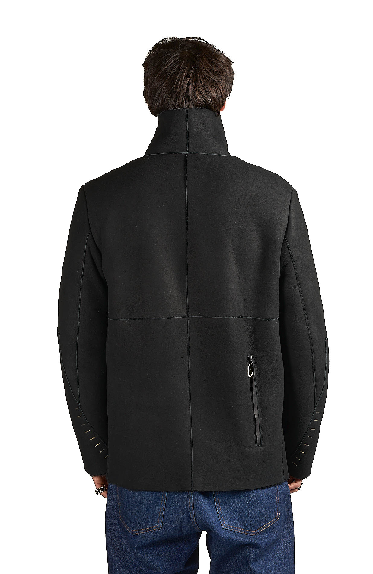DANIELE BASTA LEATHER AND SILVER JACKET